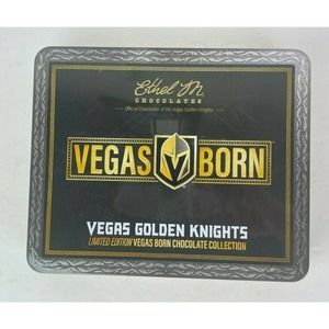 Ethel M Chocolates Vegas Golden Knights Chocolate Tin Collectors Edition Box